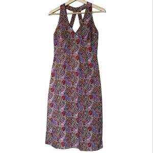 Alice and Trixie Dress Summer Floral Paisley Boho Racer Back Midi Size 6